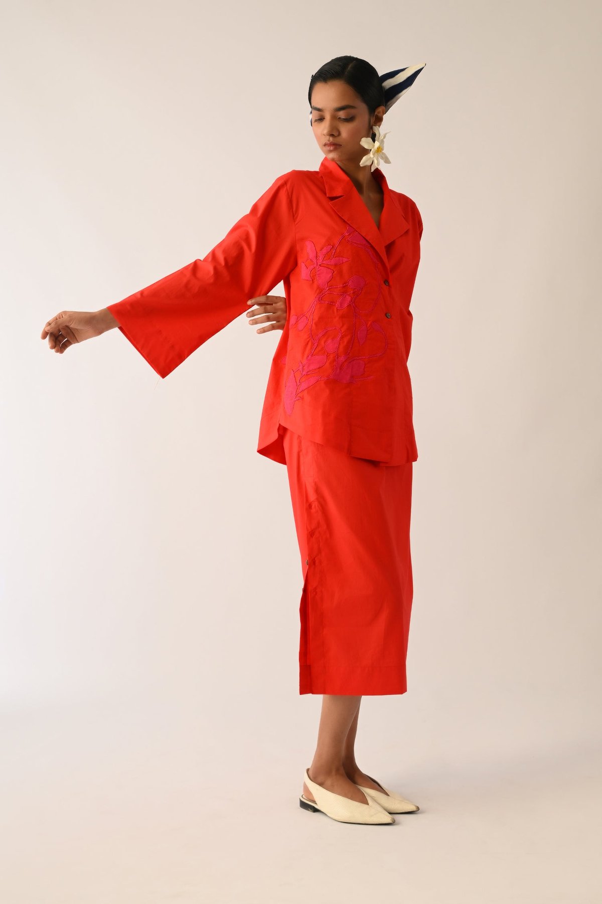 Mono Crimson Midi Skirt
