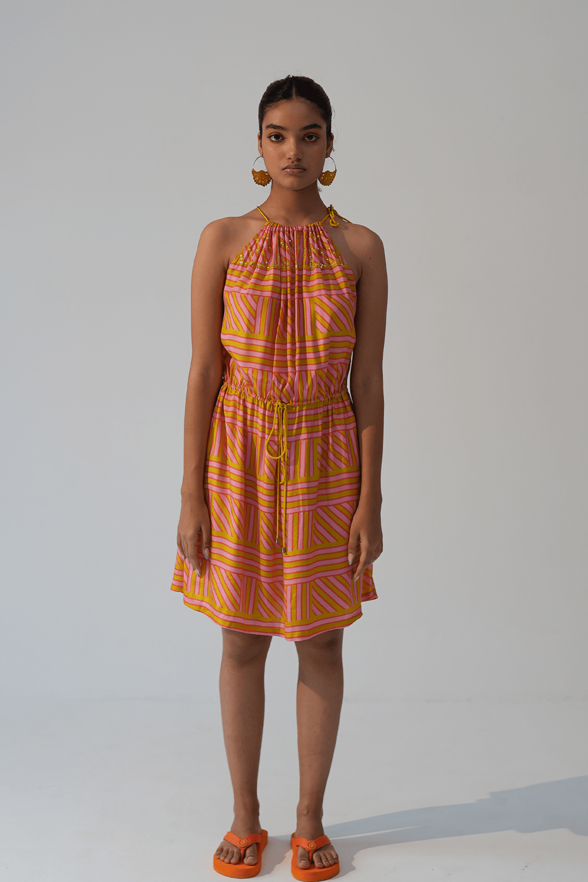 Hazelnut Haven Halter Dress