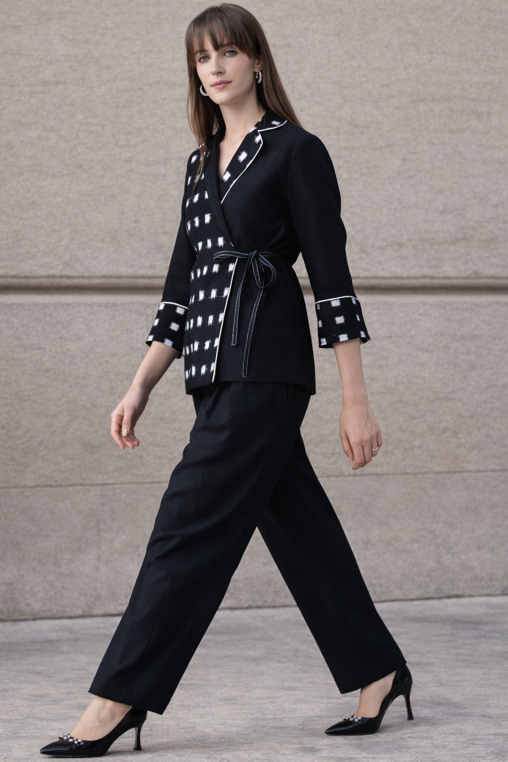 Rumi Ikat Wrap Top