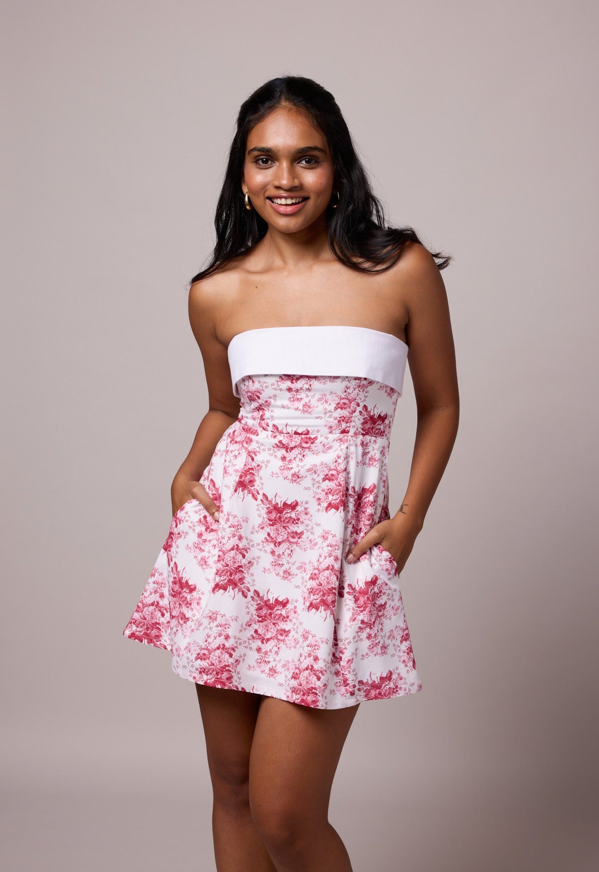 Margot- Red Floral Dress