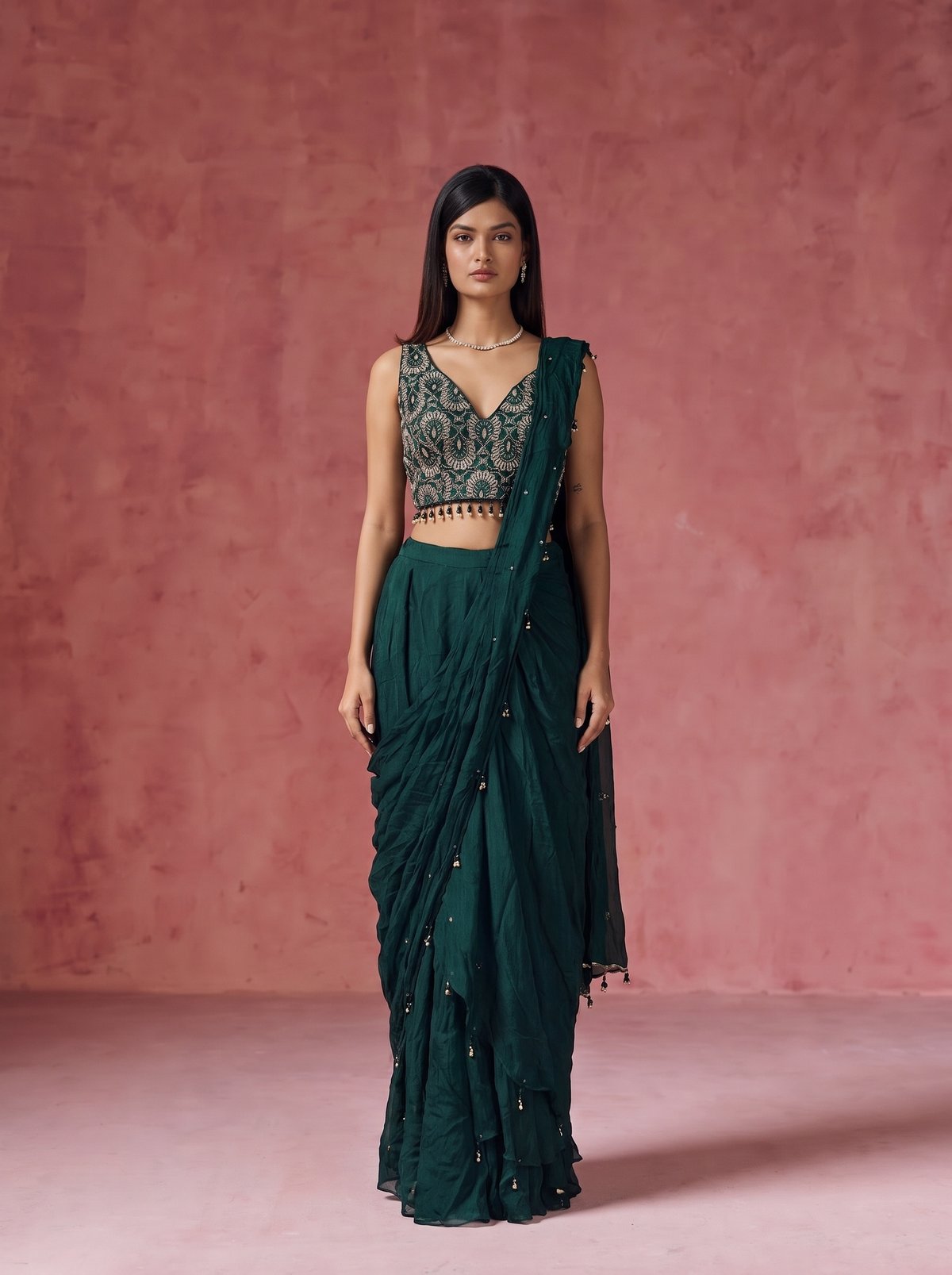 Urwa Drape Saree Set
