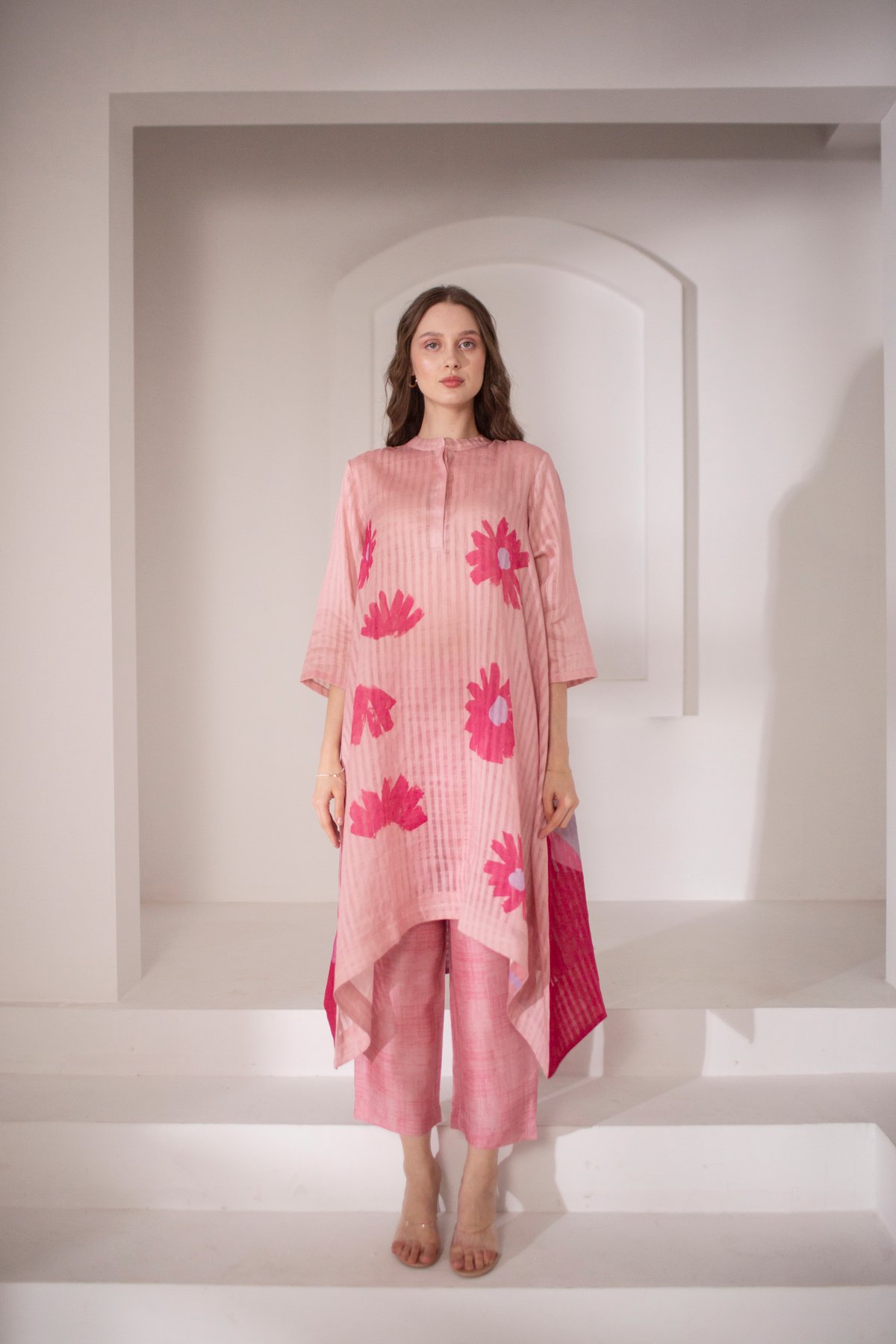 Light Peach Kaftan Tail Set