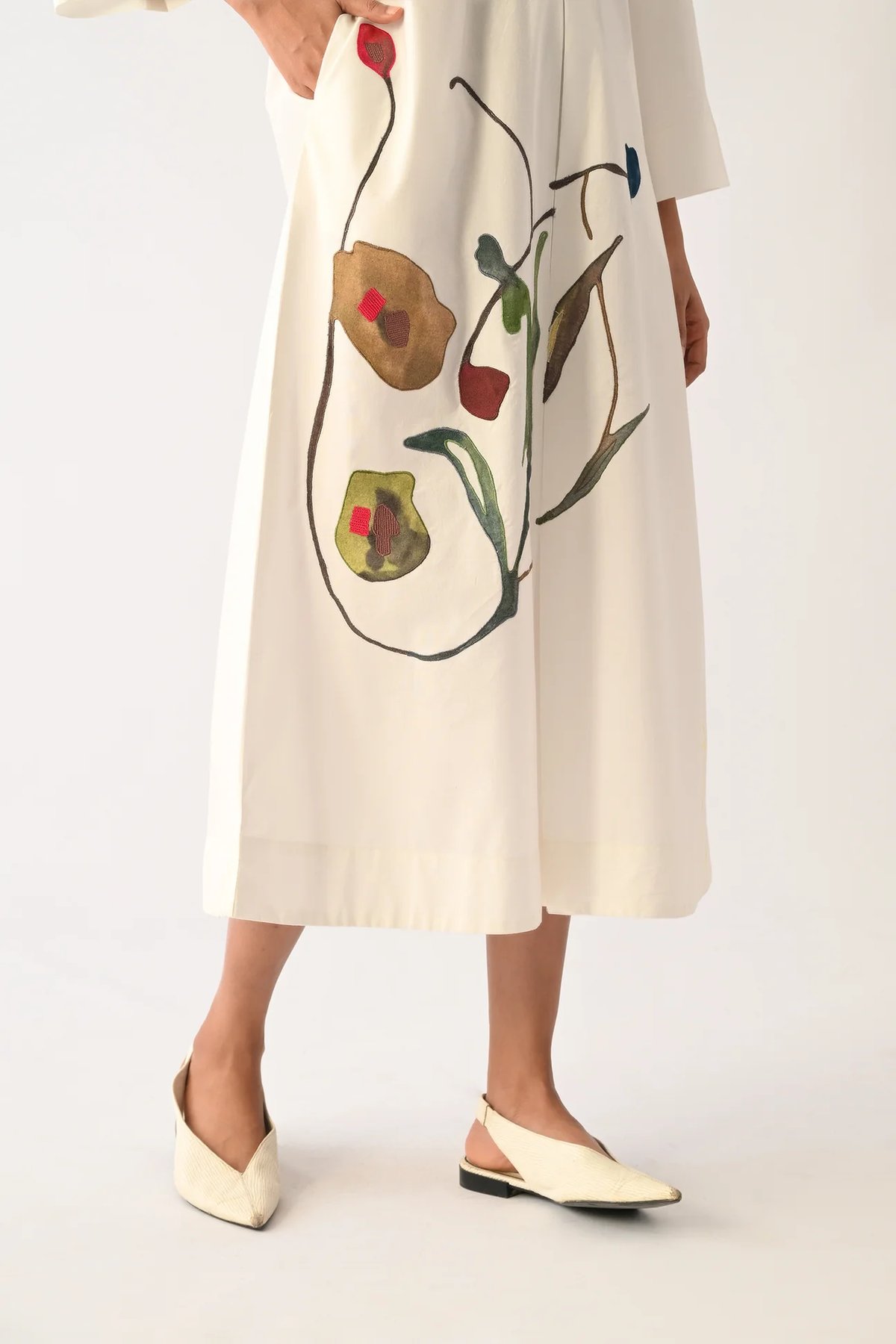 Botanica Ivory PG Aline Applique Dress