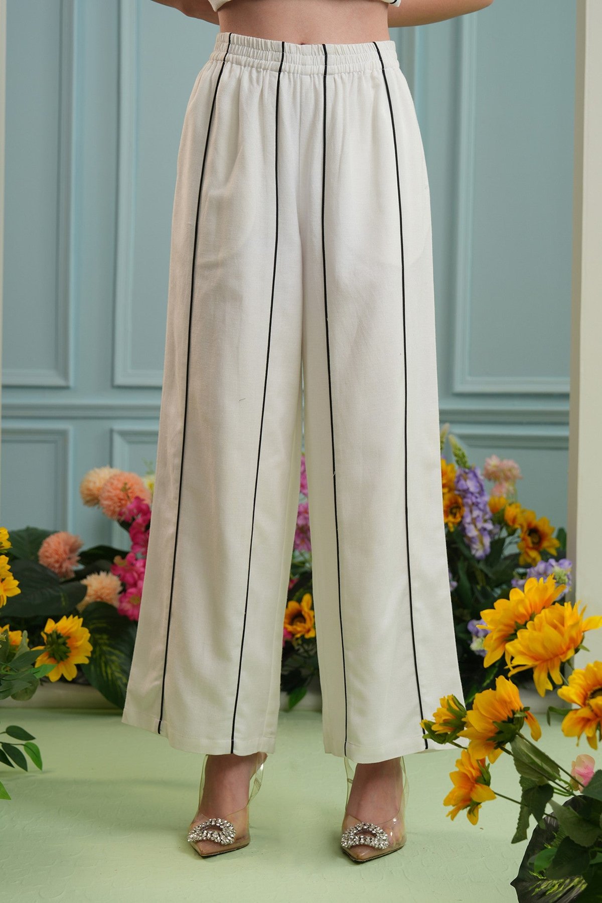 Tapas Pants - White And Black