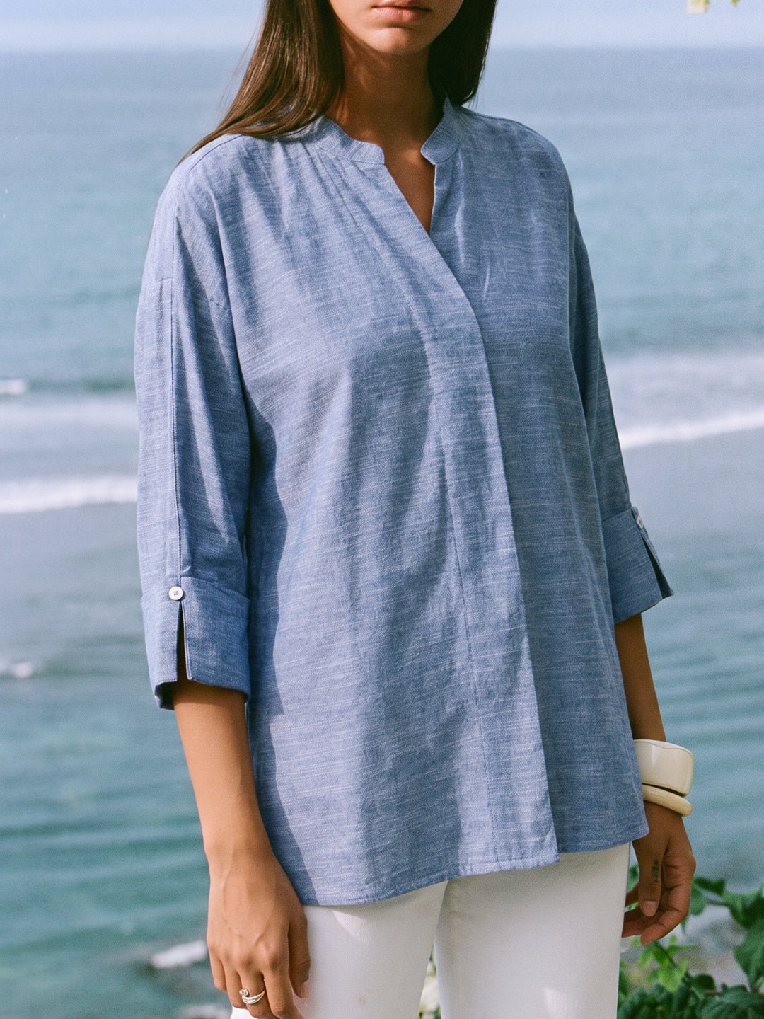 Blue Chambray Oversized Shirt