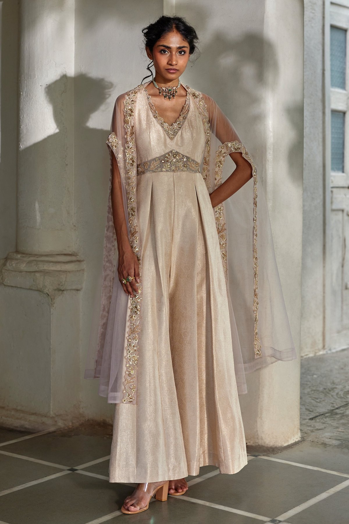 Sera Cape Jumpsuit Set