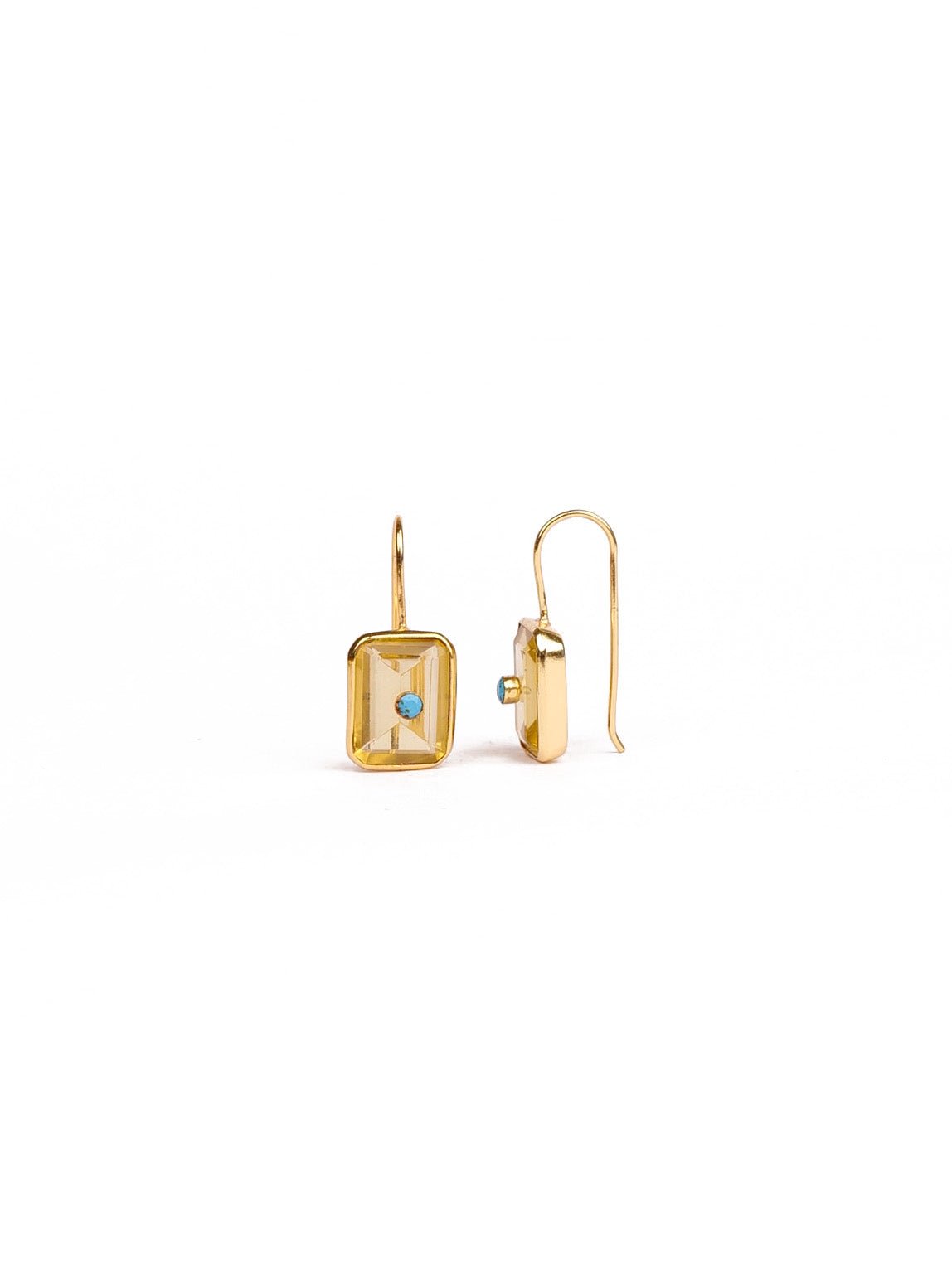 Gizelle Lemon Quartz Earrings