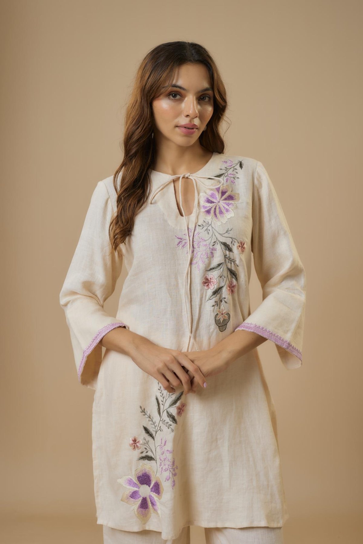 Cream Hemp Coord Set