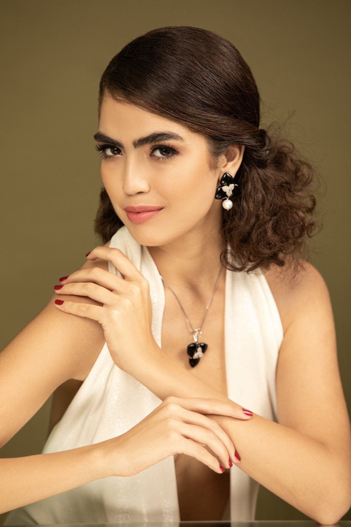 Vintage Black Stone Earrings