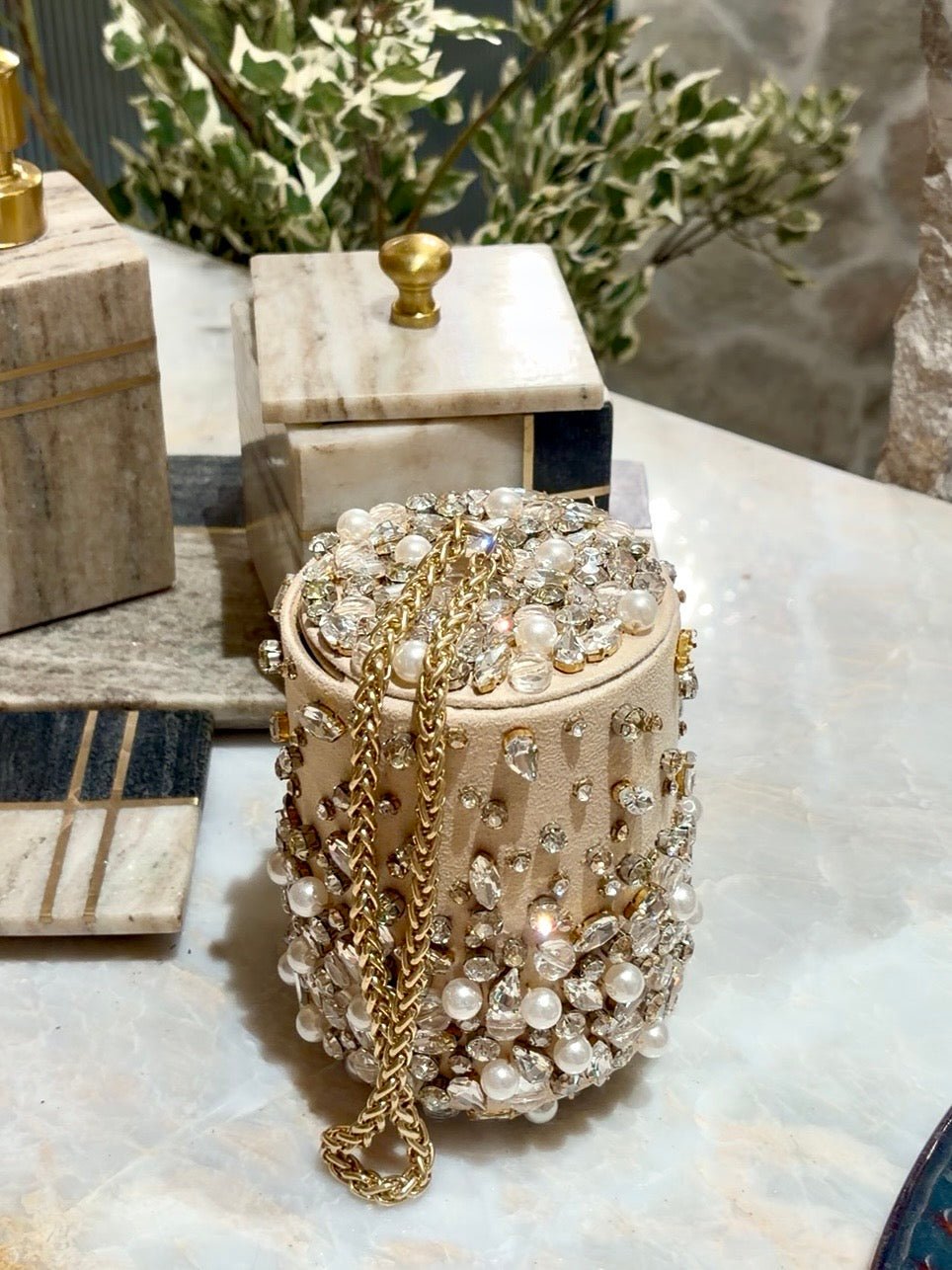 Crystal Capsule Clutch and Wristlet