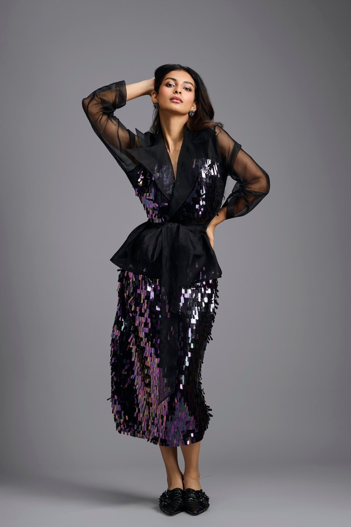 Sequin Midi Skirt