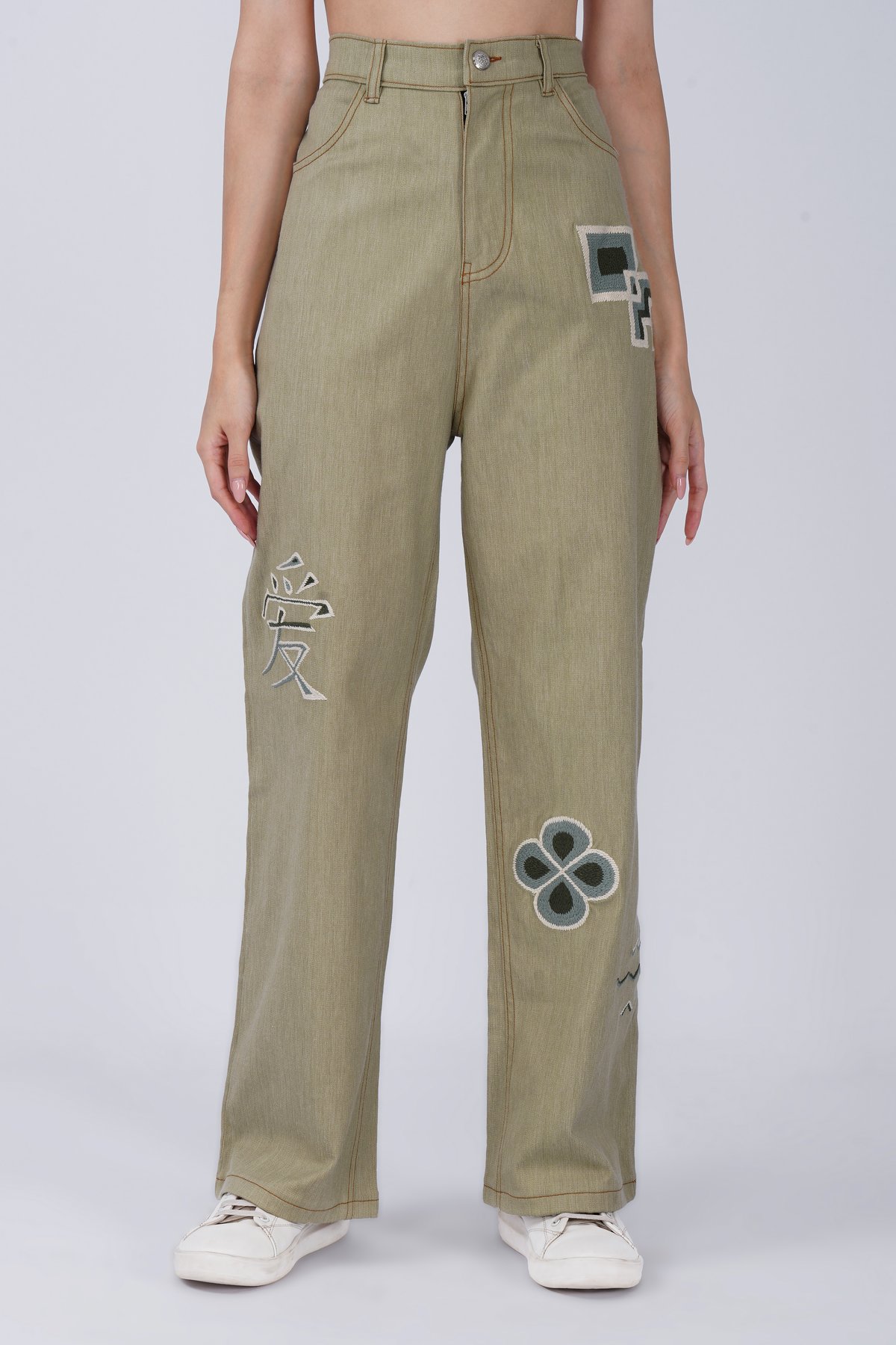 Denim Pant with Threadwork