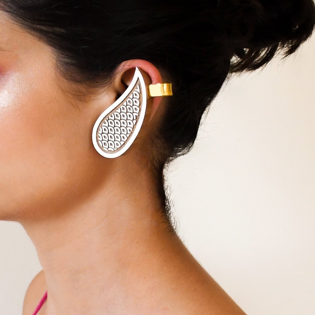 Mankolam Earcuffs + Earrings