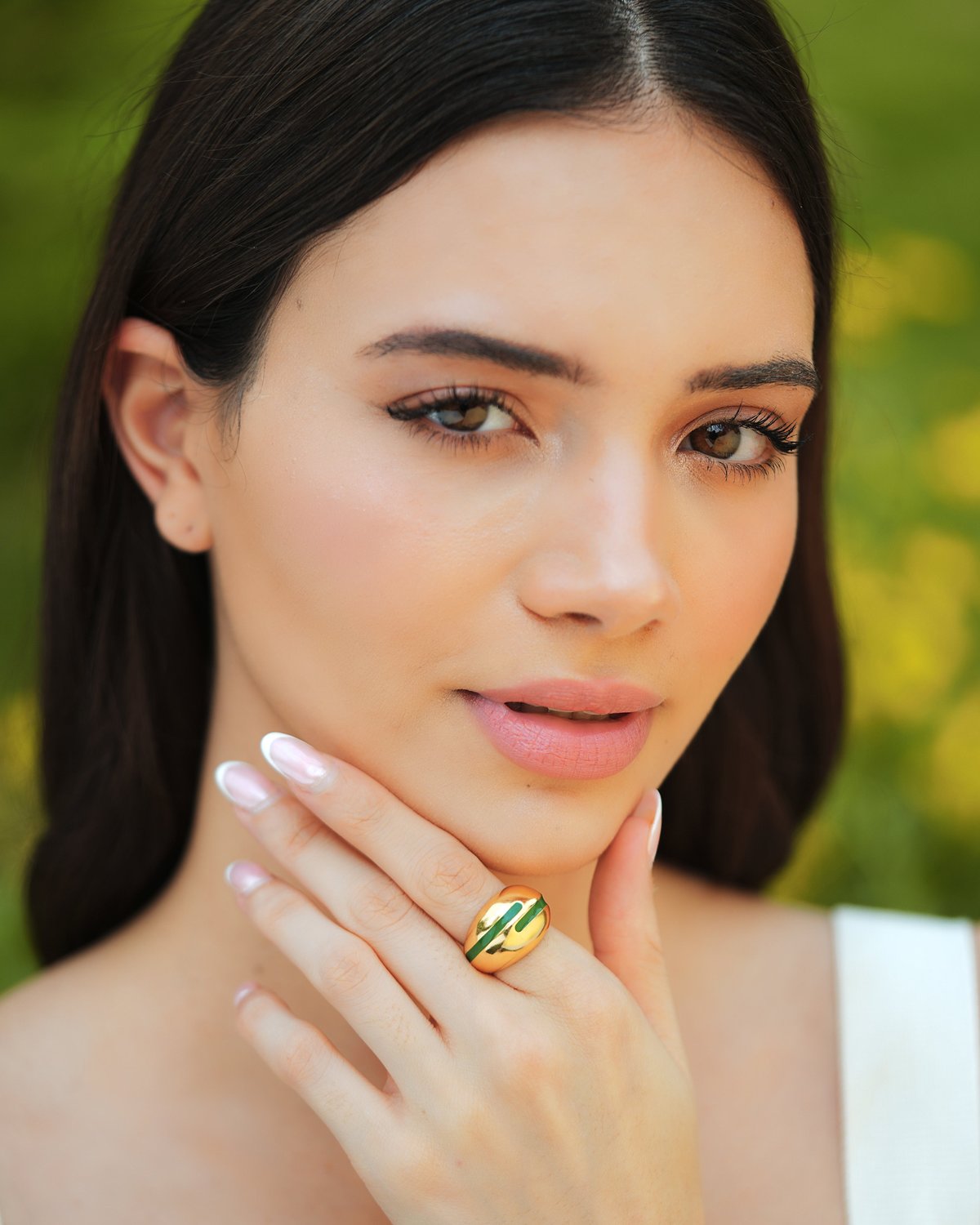 Verdora Enamel Gold Ring
