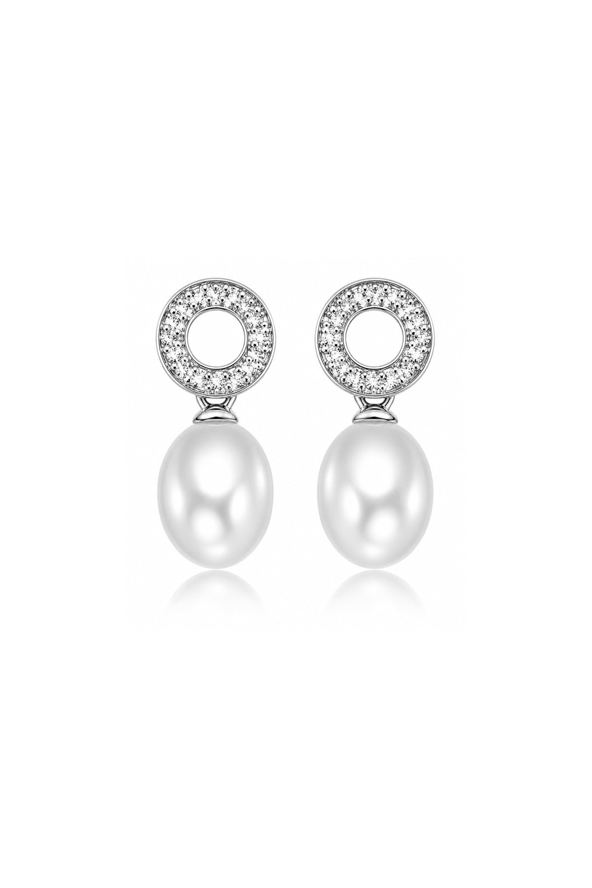 Precious Pave Pearl Drop Earrings