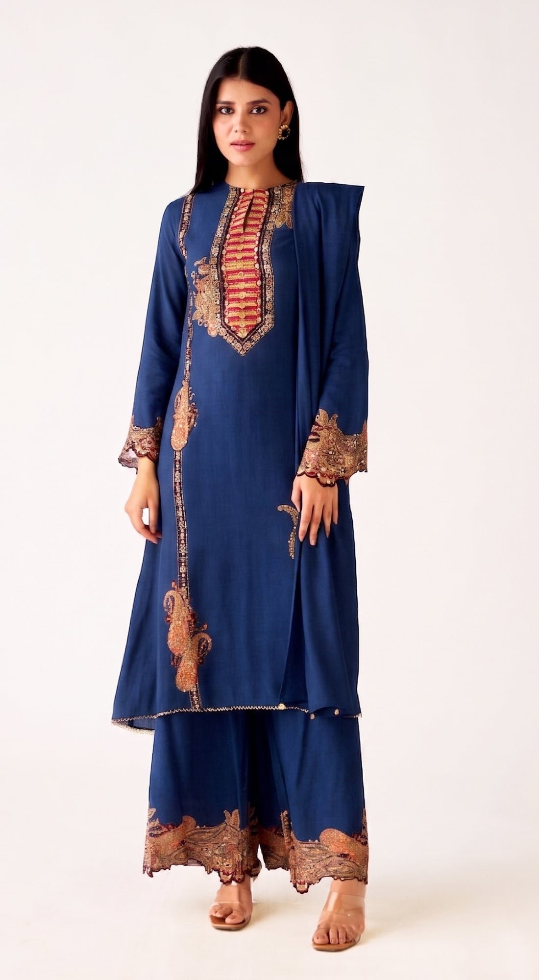 Black Muslin Suit Set