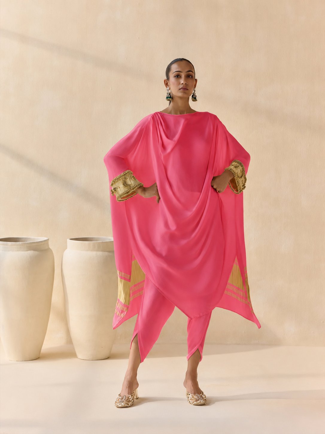 Noor Shwet Draped Set Co-ord Pant