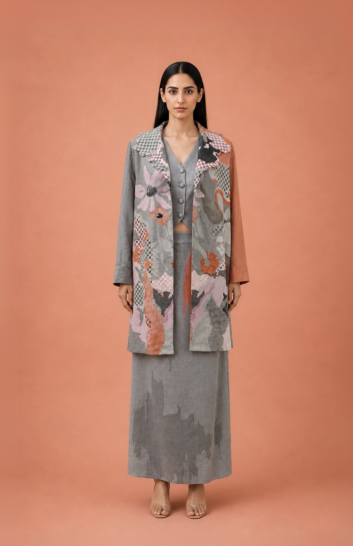 Ikat Cutwork Layered Set