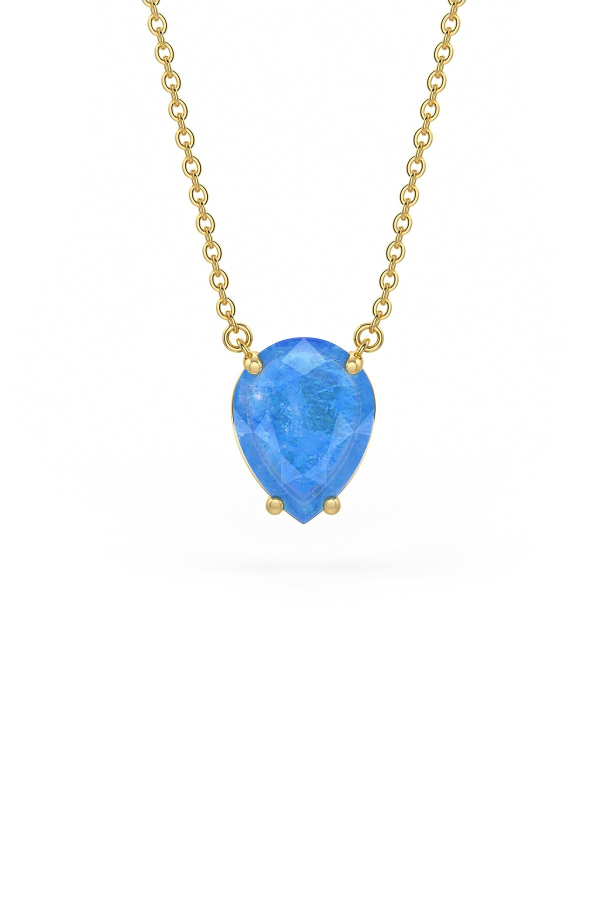 Light Blue Moroccan Majesty Pendant With Chain