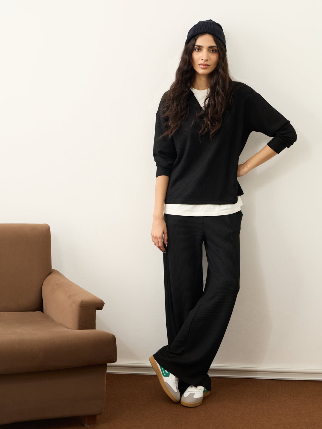 Waffle Collared Co-Ord Set
