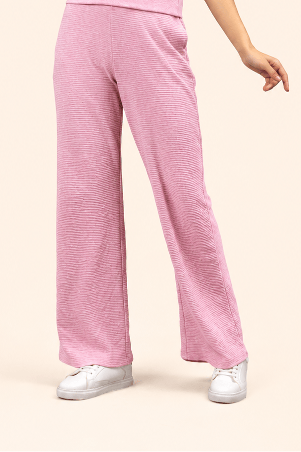 Ottoman High-Rise Wide-Leg Pant