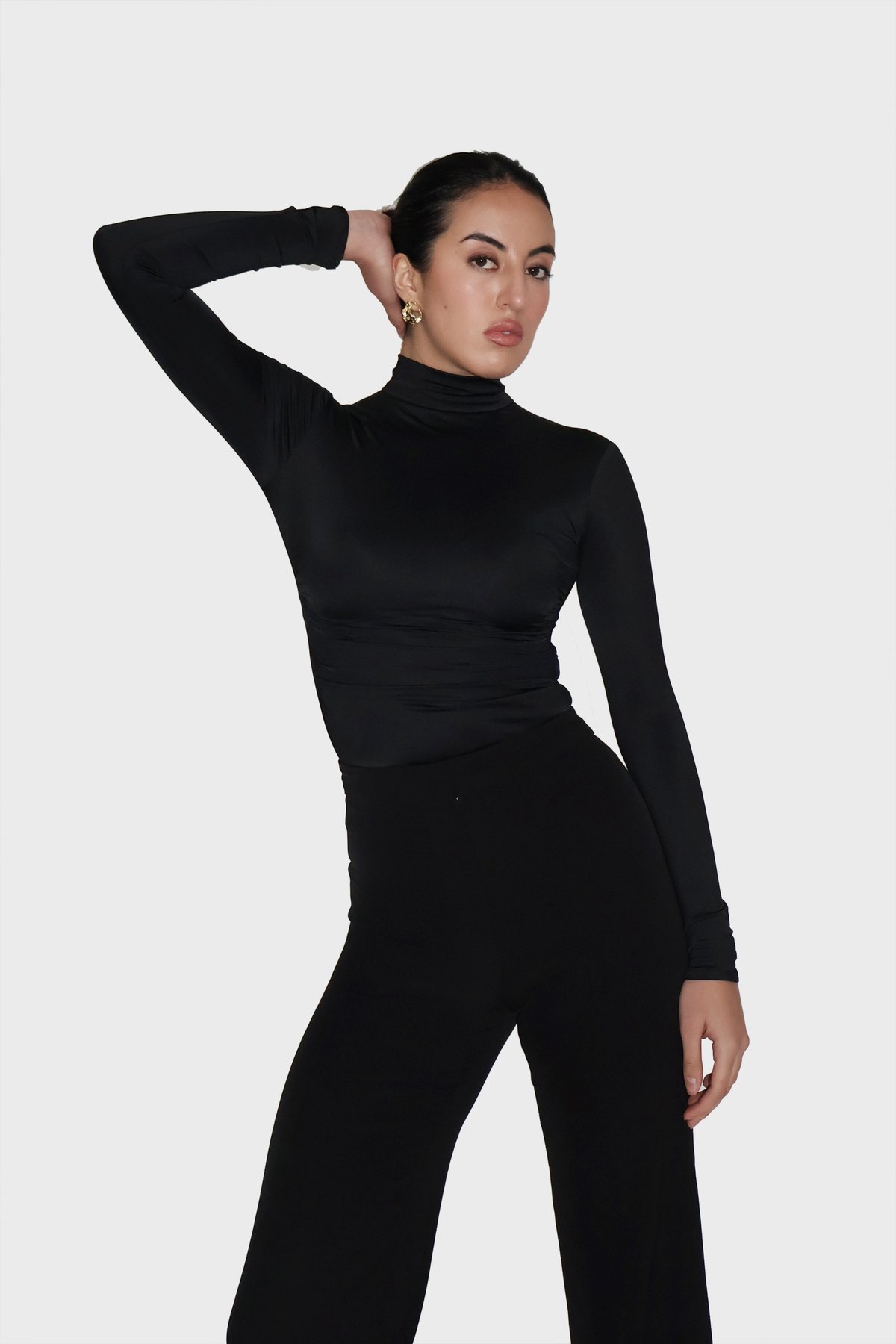 Black Turtleneck Bodysuit-Birch Bodysuit (Onyx)