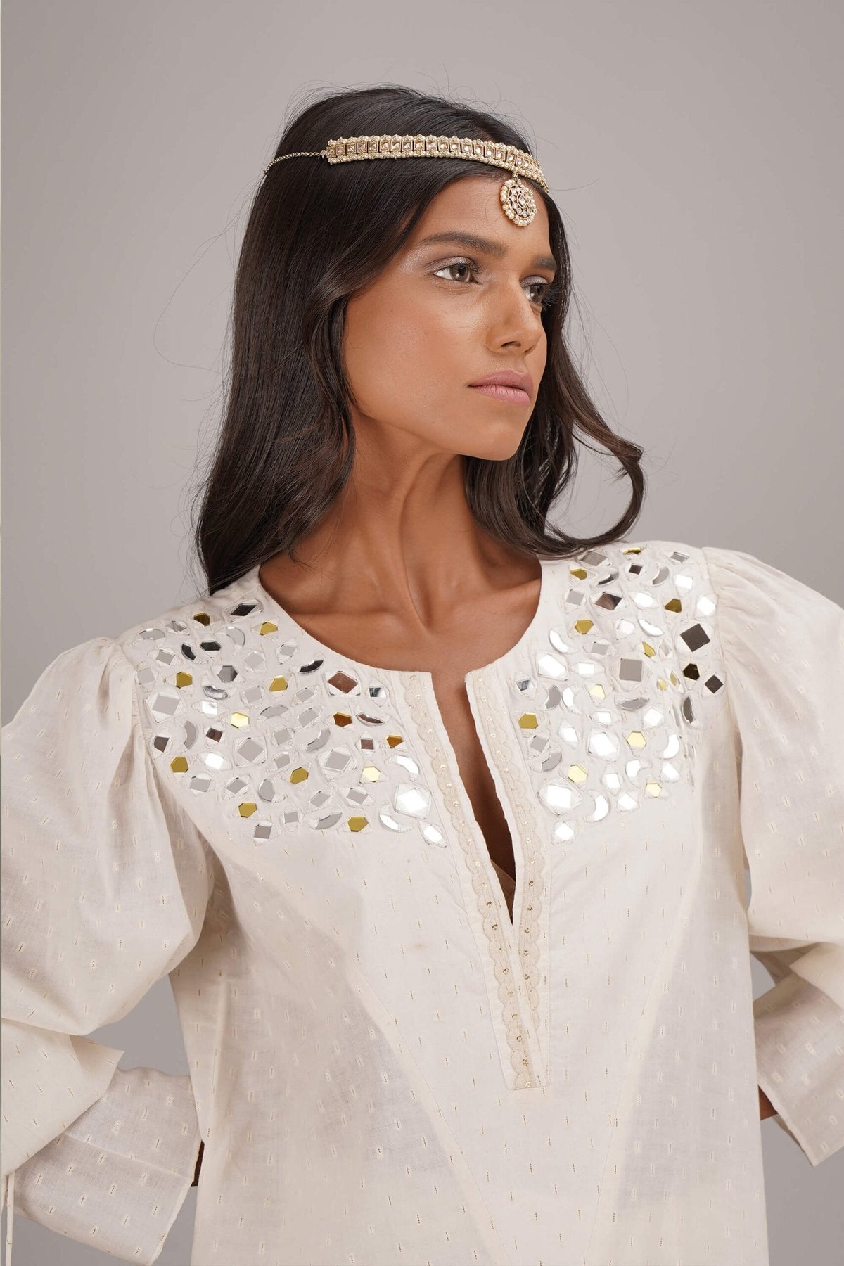 A Line Lurex Kurta