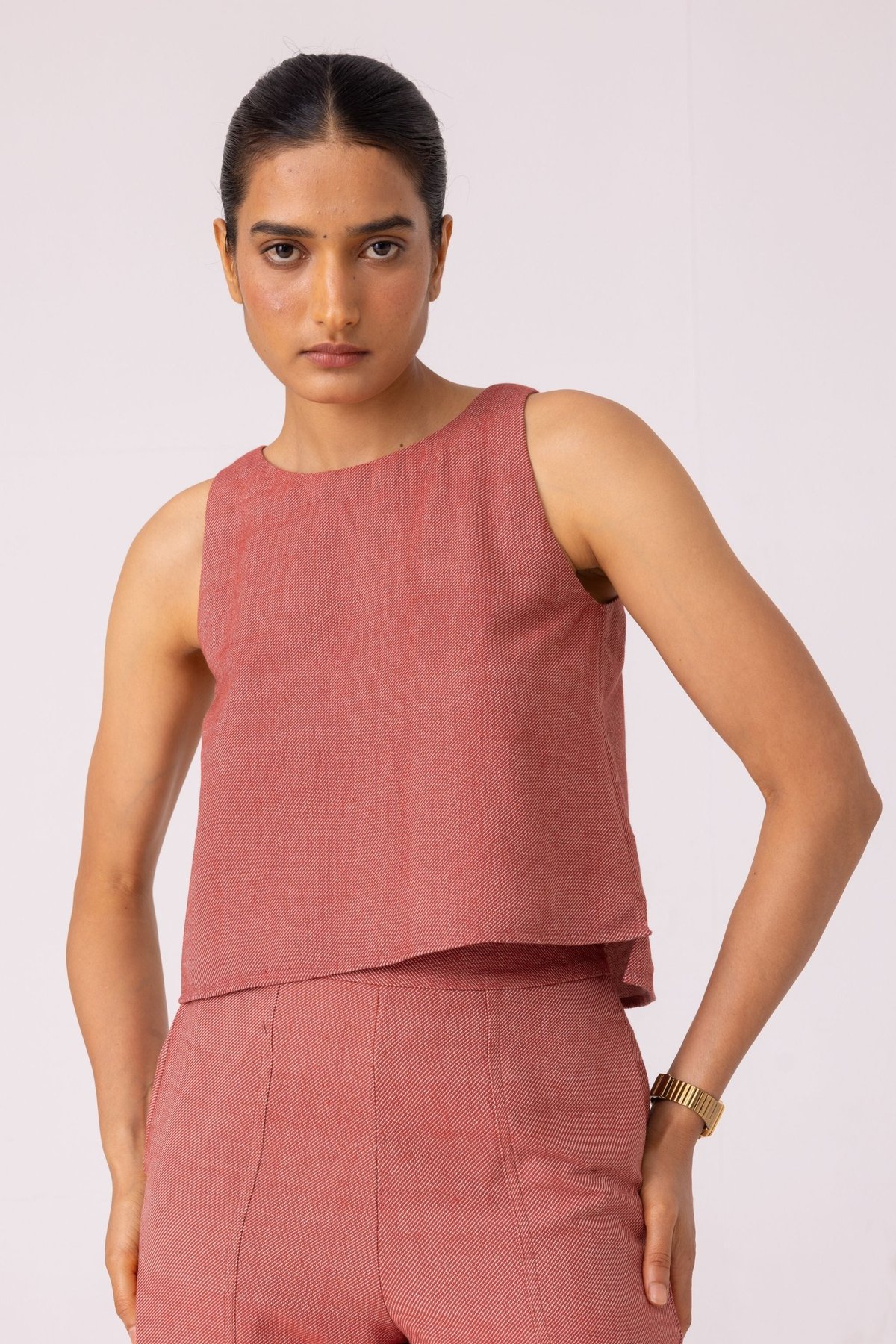 Handwoven Denim Top