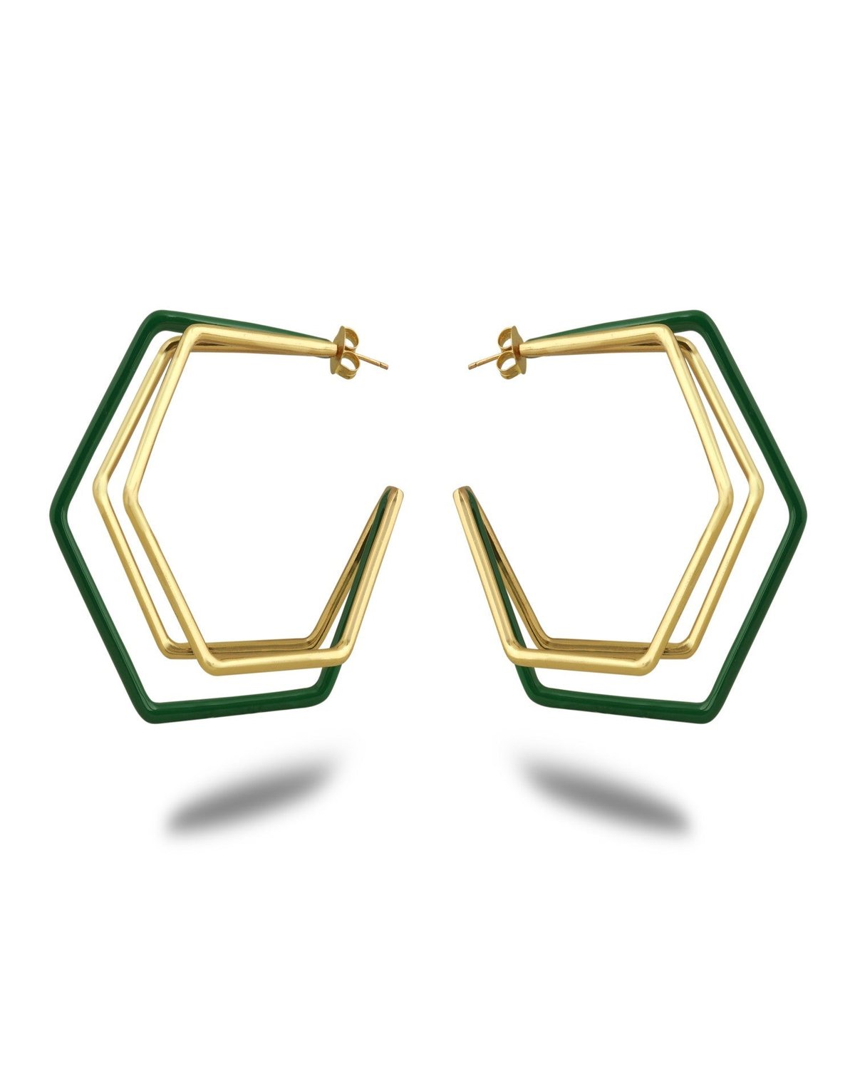 Xl Trio Enamel Gold Hoops