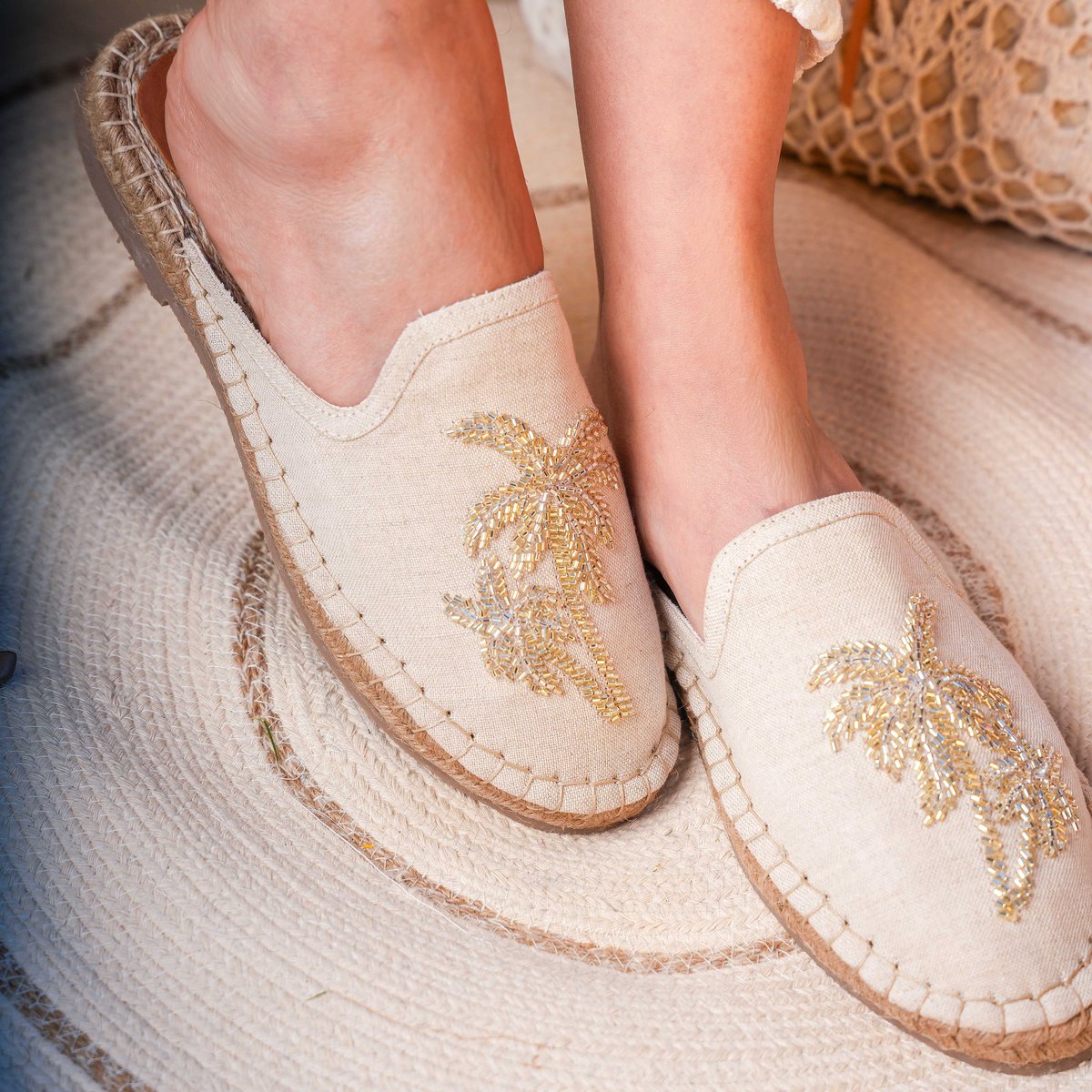 Jumeirah Linen Espadrilles Flats