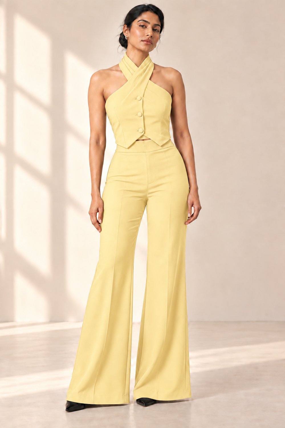 Halter Neck Vest - Regal (Yellow)