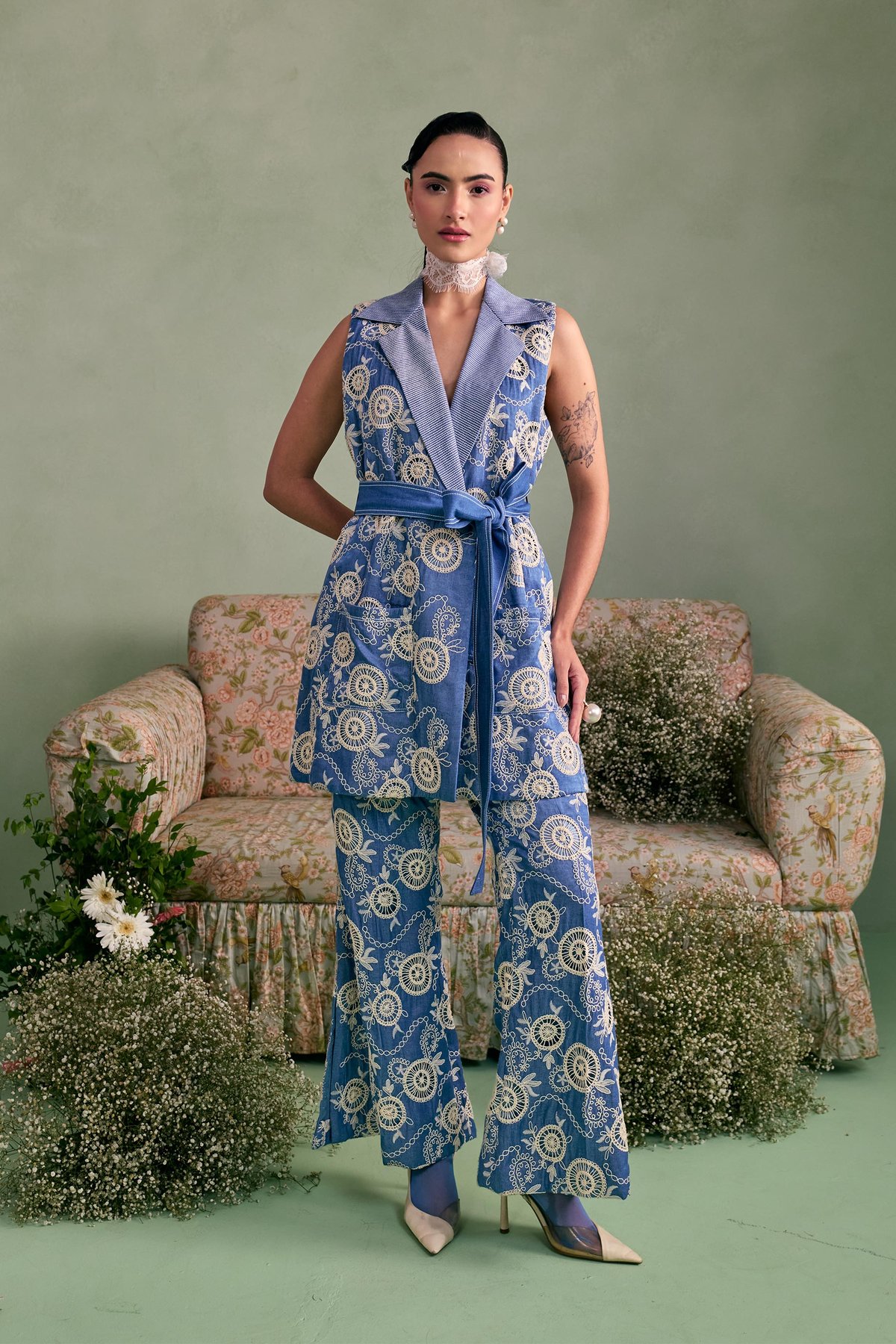Blue Medallion Co-ord Set