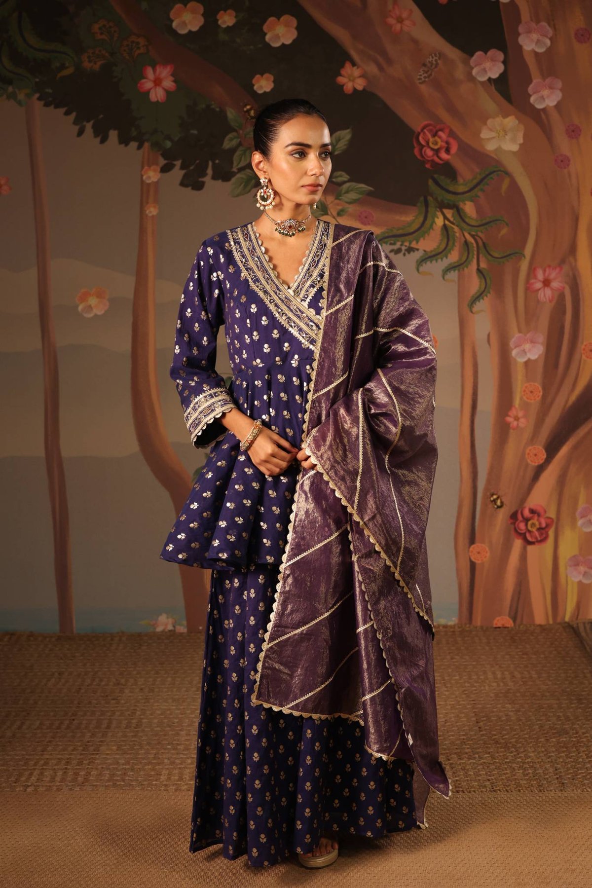 Blue Rose Dupatta