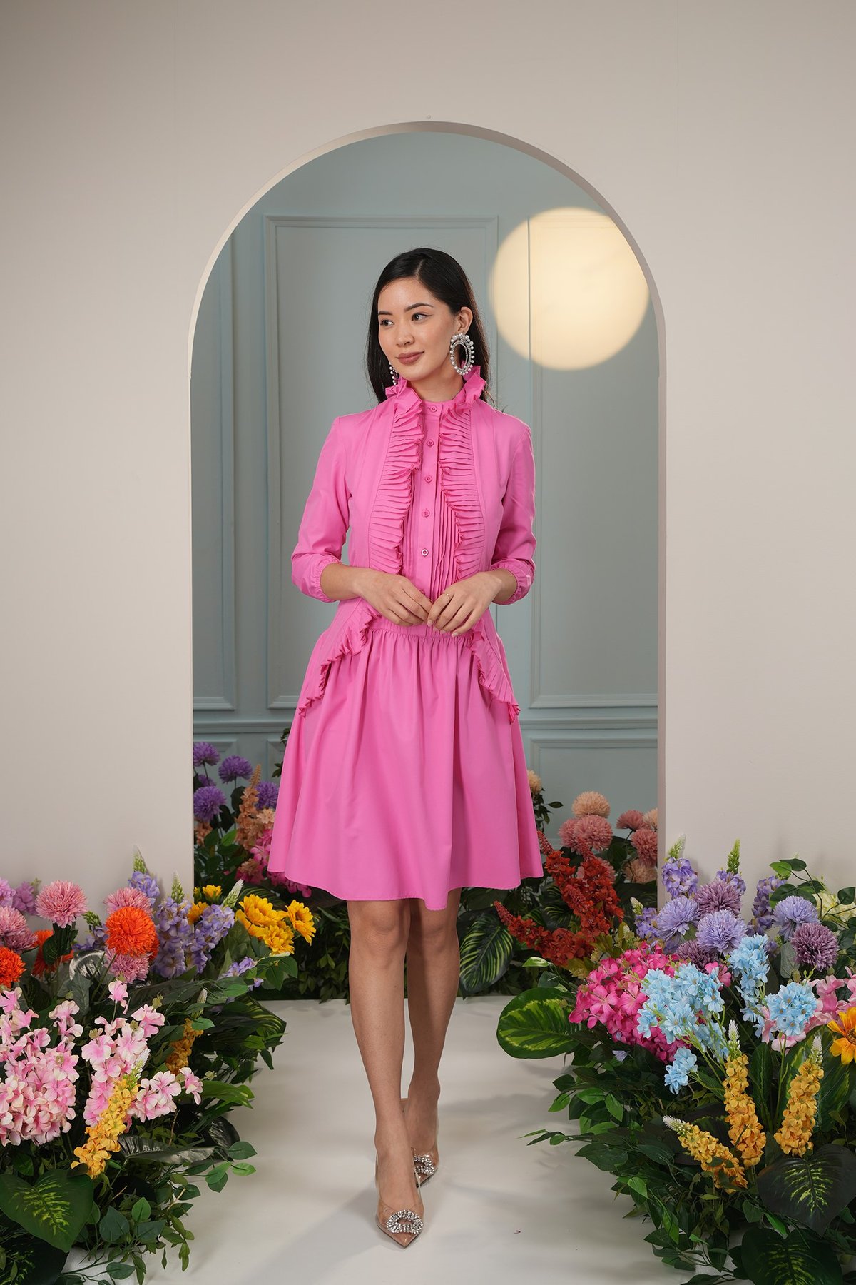 Moon Dress - Bubblegum Pink