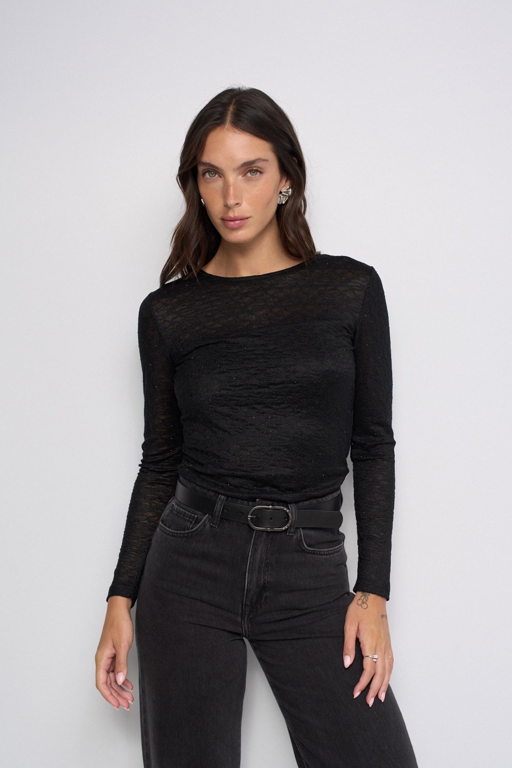 Sparkling Long Sleeve With Inner Top