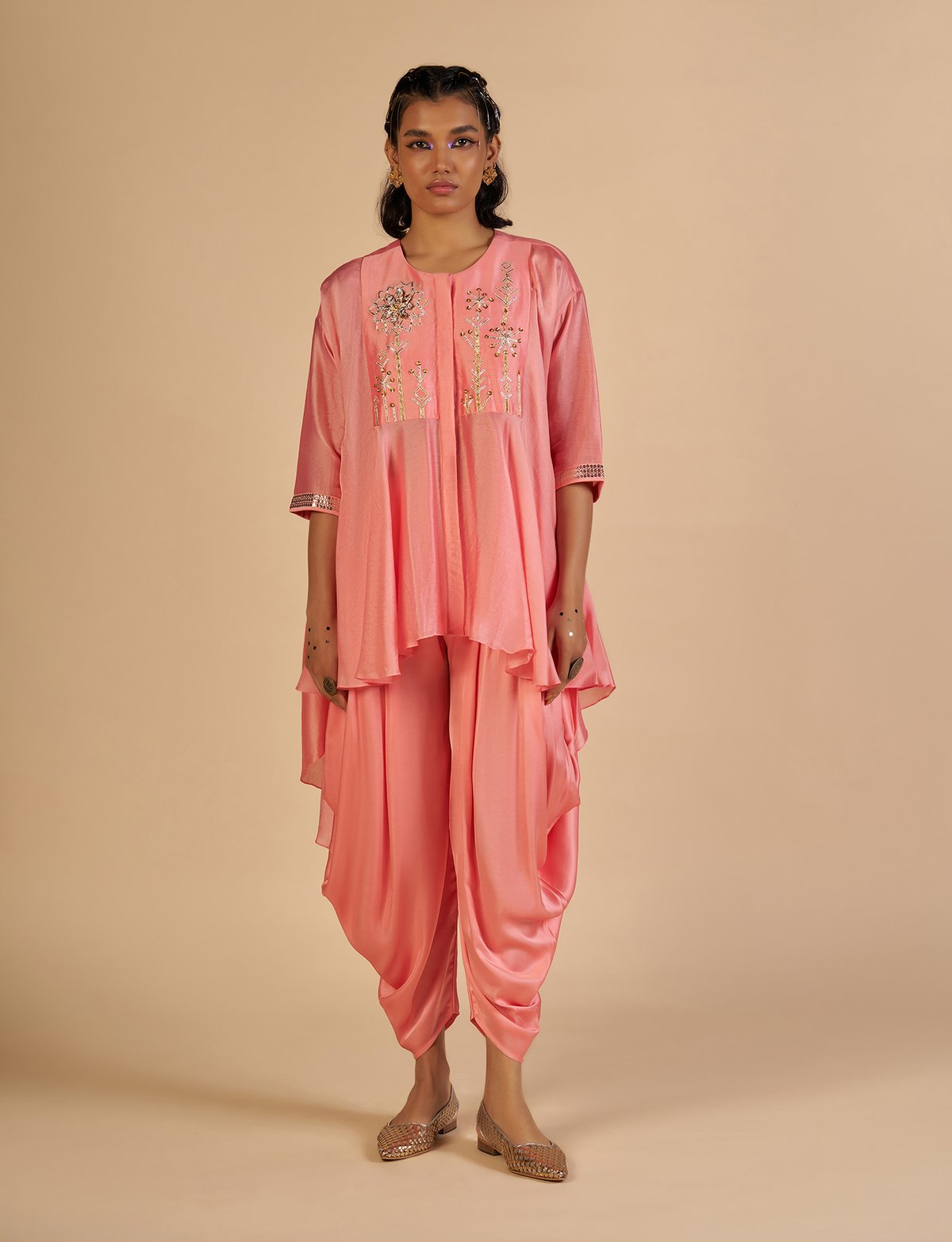 Pink Dhoti Pants