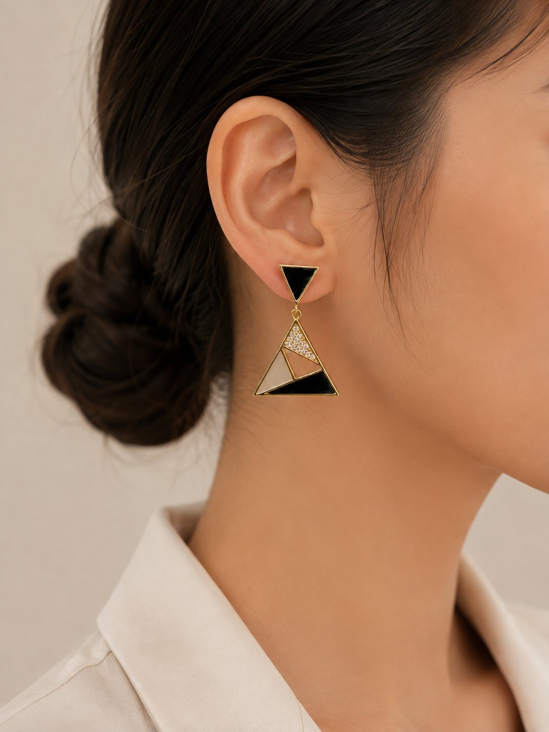 Mosaique Noir Triad Earrings