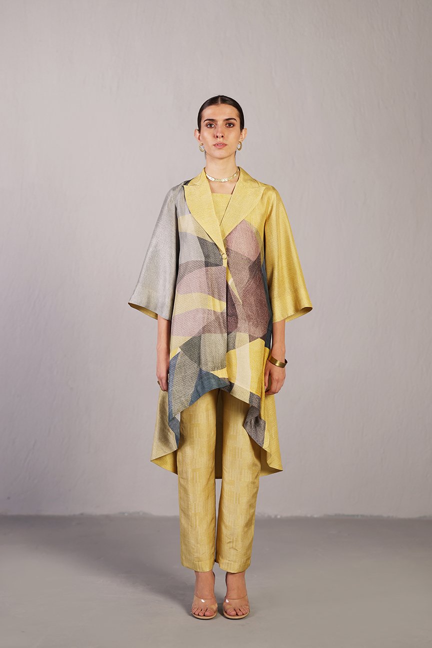 Whorl Yellow & Grey Co-Ord Set