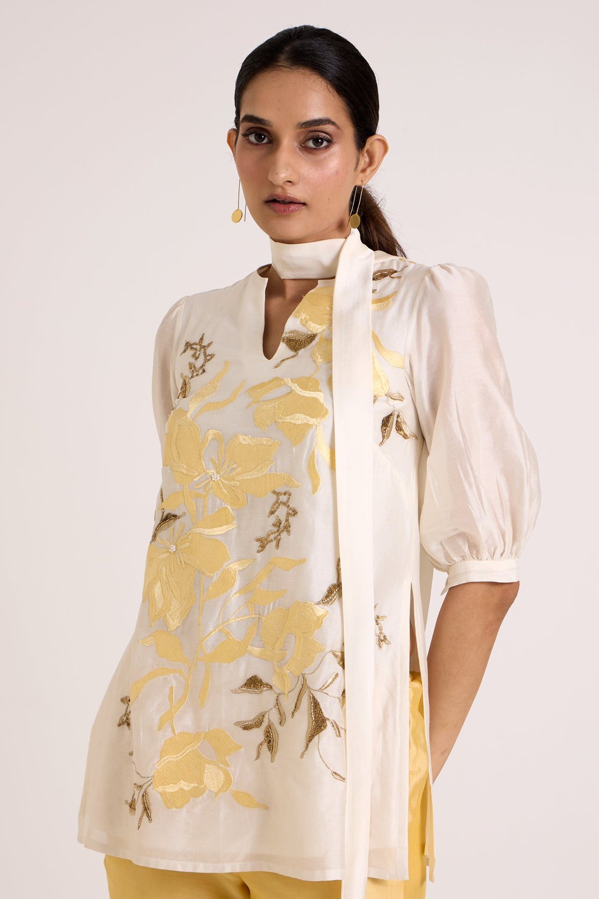 Ivory Lysha - Sleek Scarf Evening Top