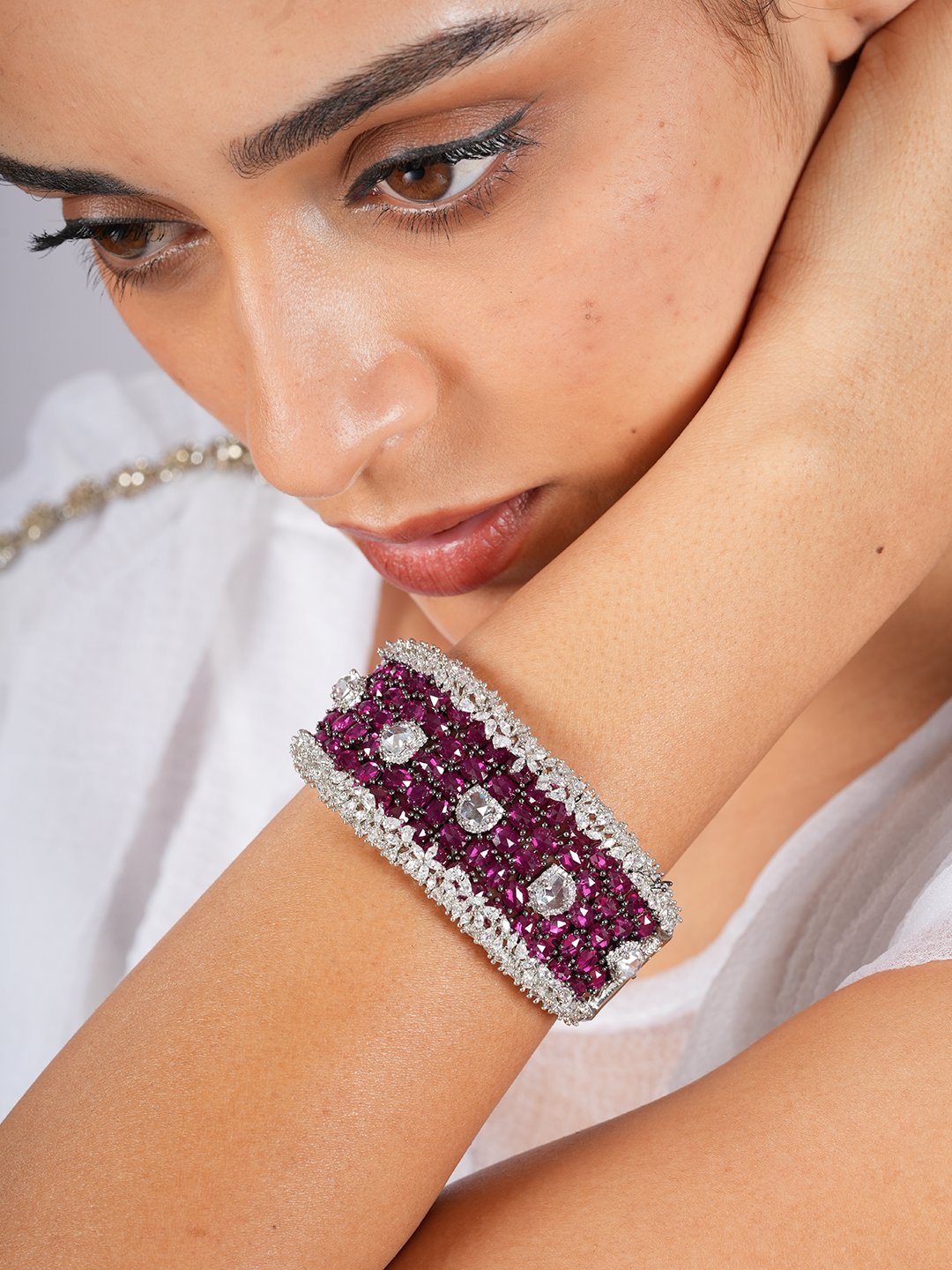 Wavy Ruby Bracelet