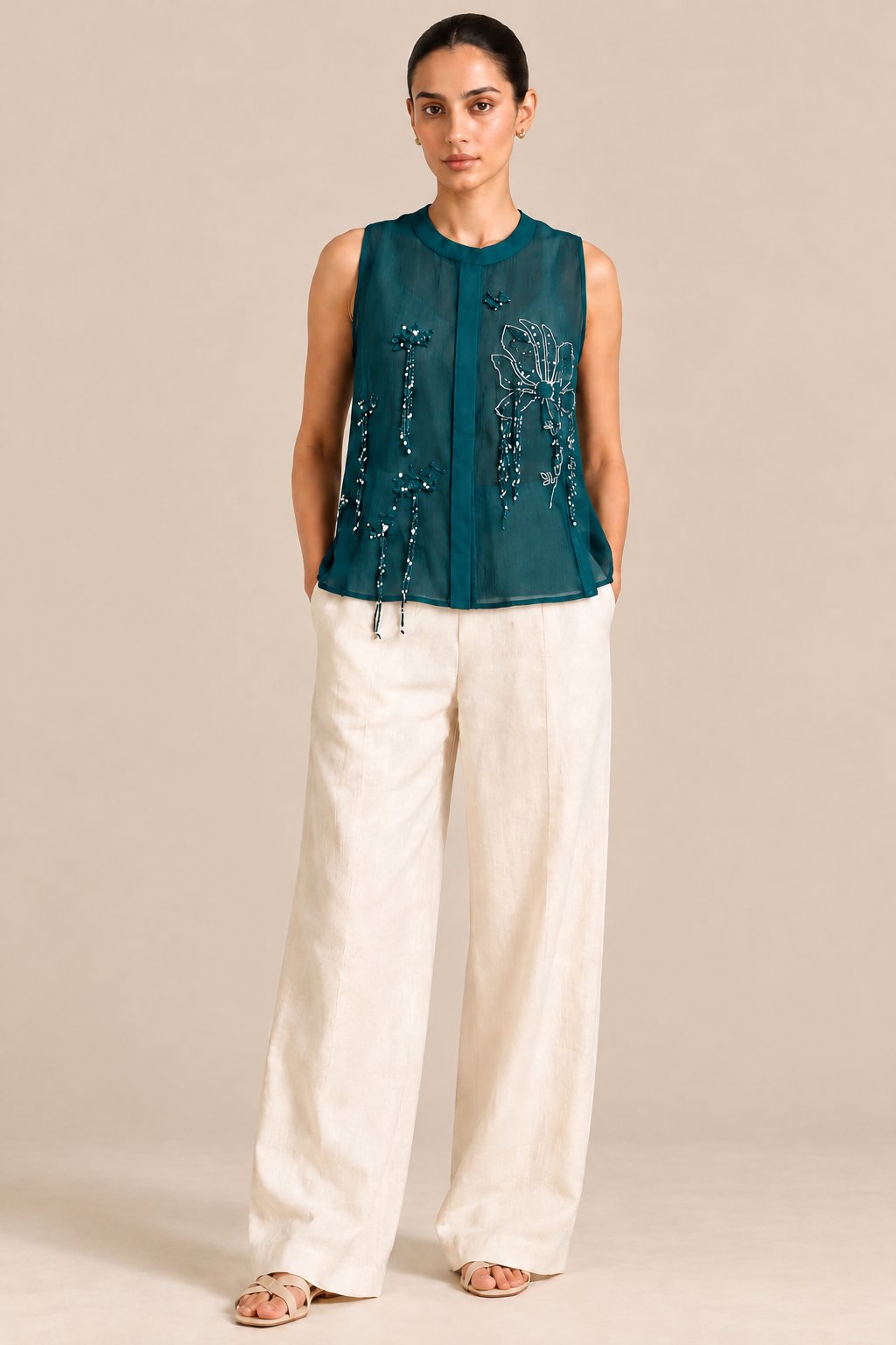 Bloom Embroidered Sleeveless Top