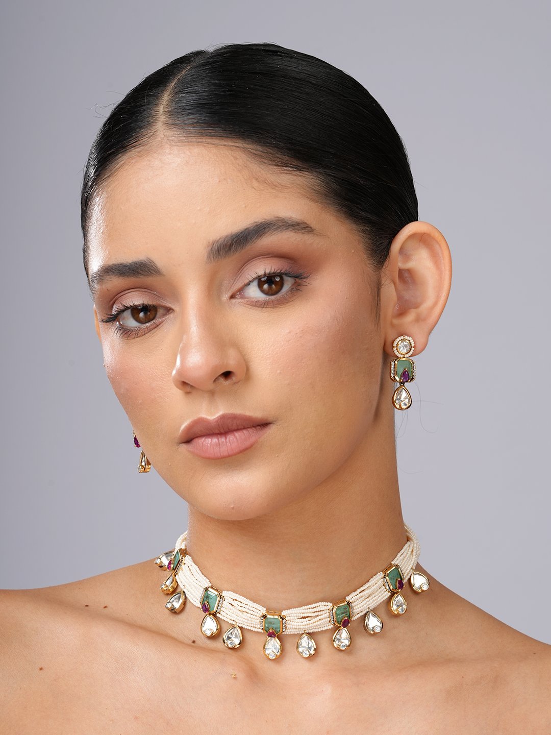 Pearl Mosaic Necklace Set