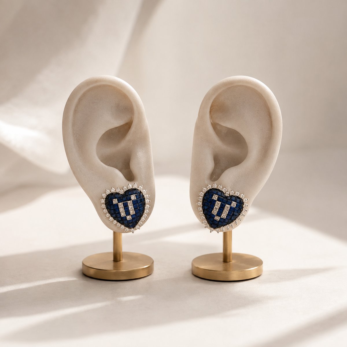 Mosaique Coeur Mosaic Stud Earrings