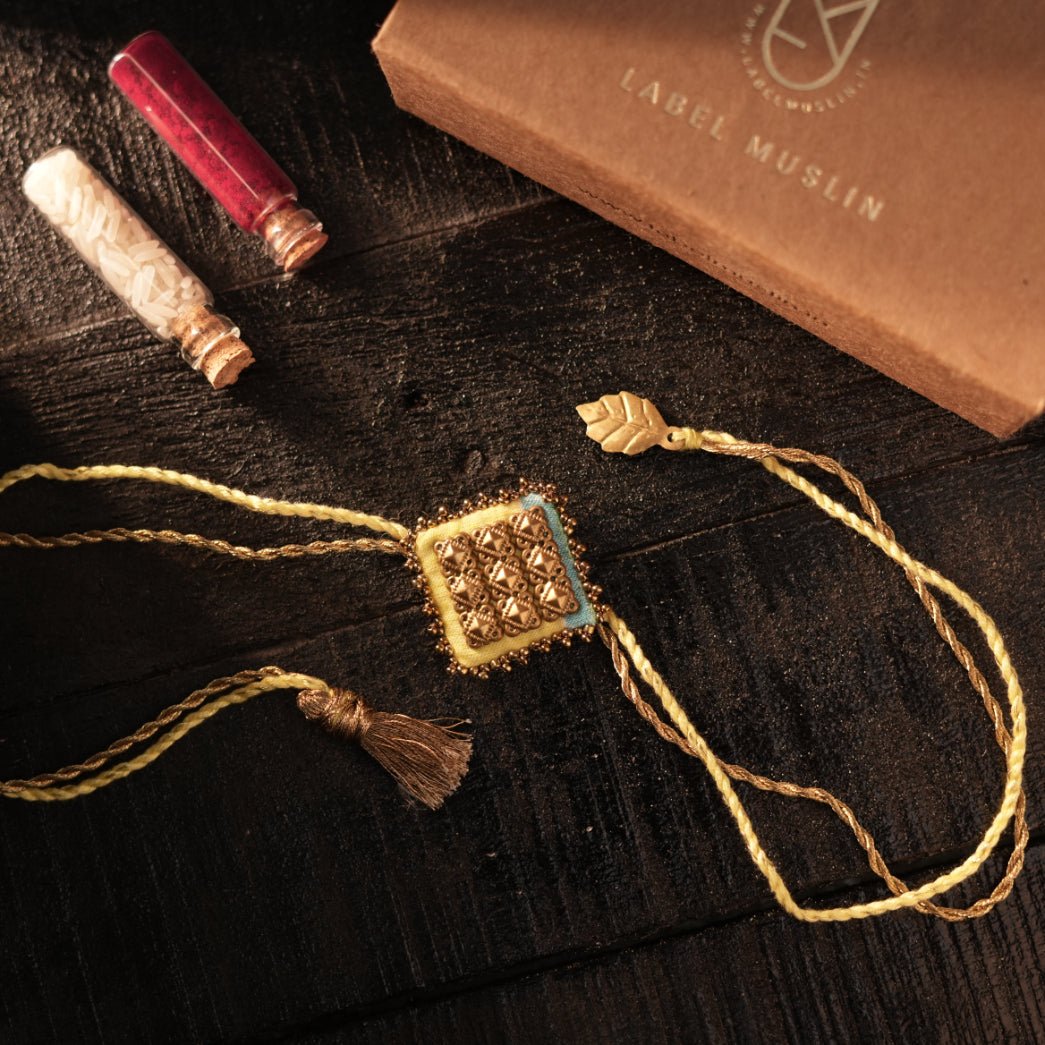 Majestic Square Brass Rakhis