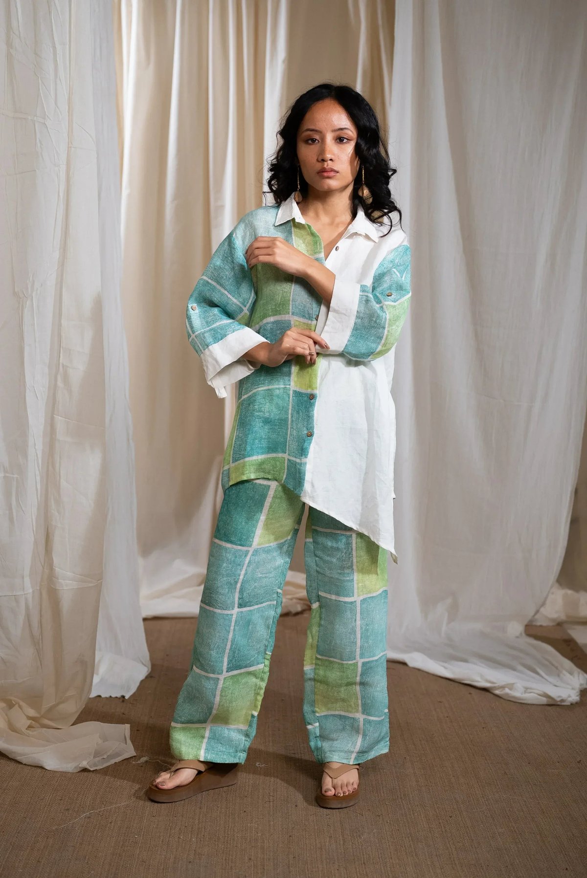 Mirage Linen Shirt Coordinate (Set Of 2)