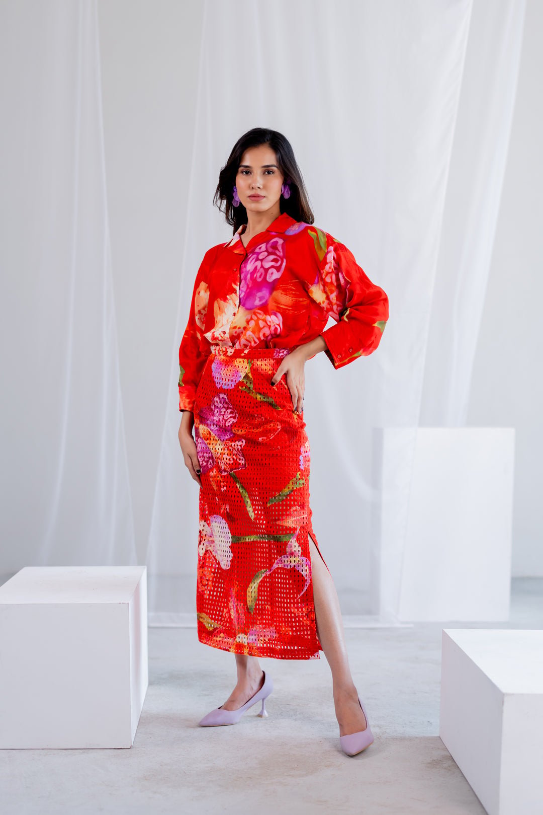Scarlet Sundown Skirt Set