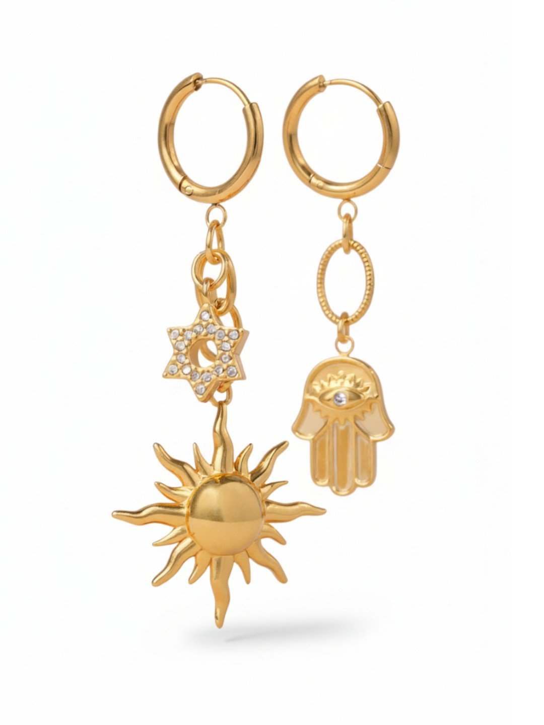 Vintage Sunflower Drop Earrings