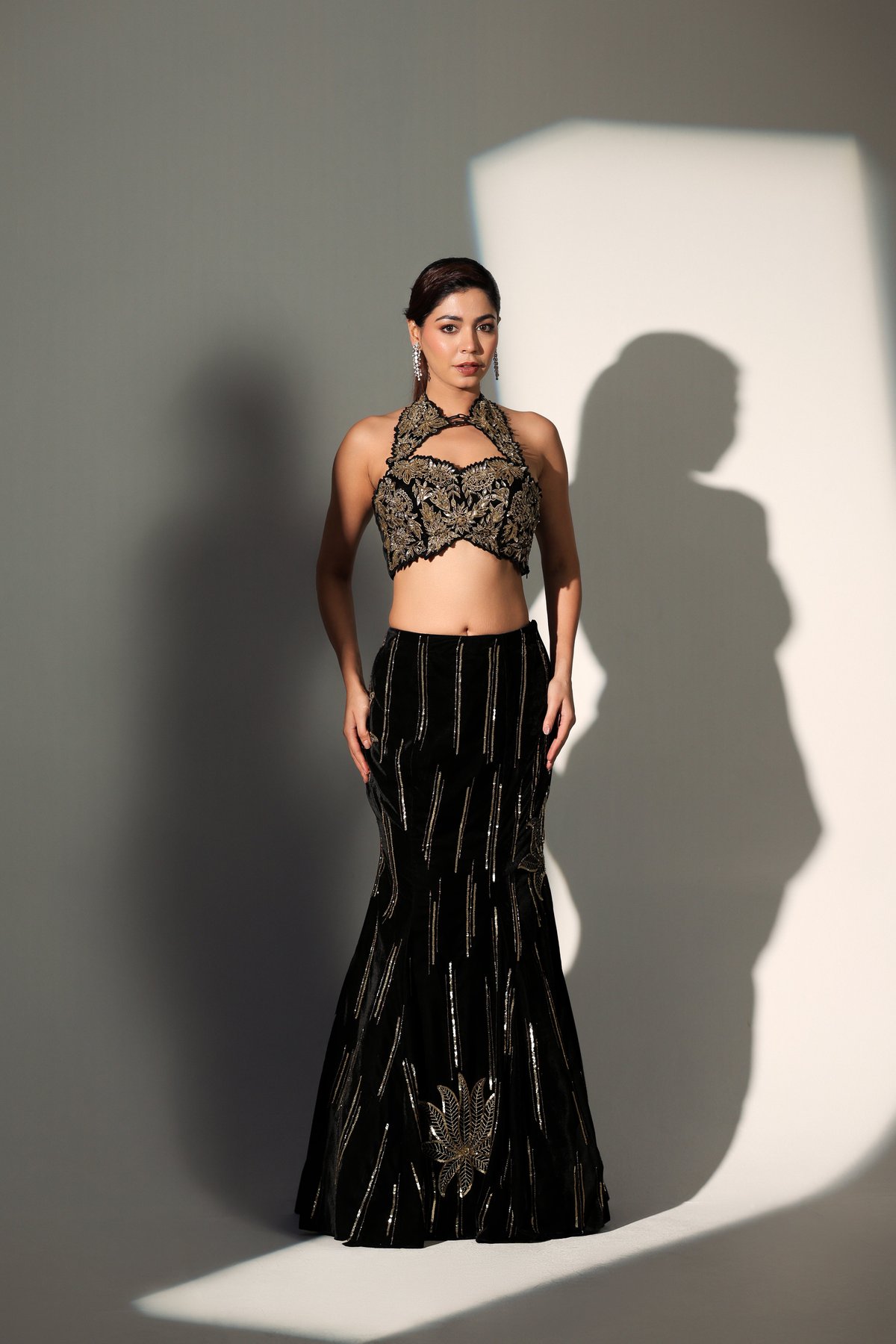 Natasha Halter Blouse Mermaid Set