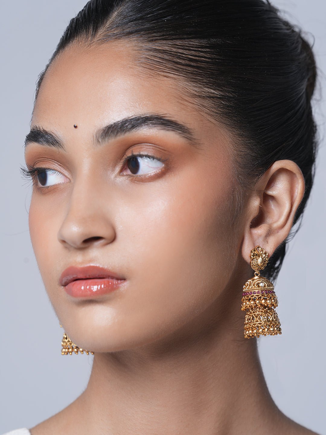 Small Antique Double Jhumki Earrings