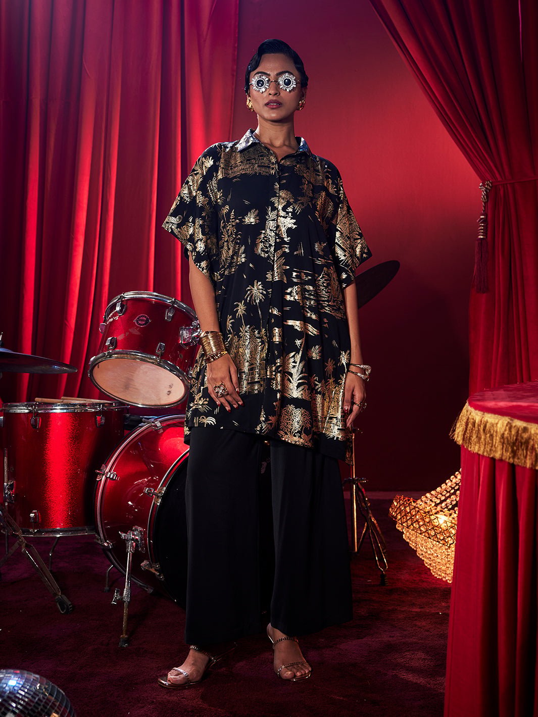 Gold Muse Kaftan Shirt